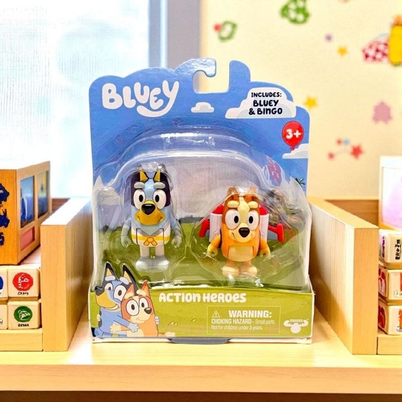 Bluey Action Heroes - New - 2 Figure Pack - Picture 1 of 15